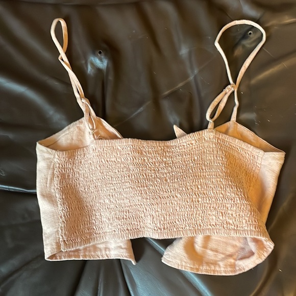 Morning Mist Top Crop Tied Top Blush - Picture 5 of 5